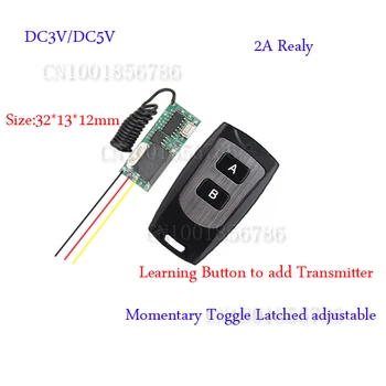 RF Remote Control Switch System + Mini Small Volume DC3-5V Receiver 315/433MHZ FreeShipping
RF Remote Control Switch System + Mini Small Volume DC3-5V Receiver 315/433MHZ FreeShipping