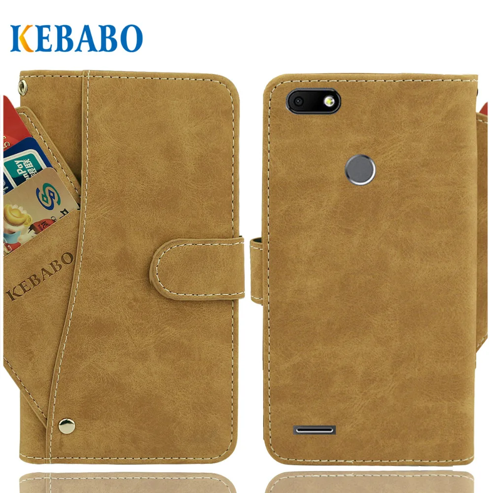 

Vintage Leather Wallet BQ BQ-5512L Strike Forward Case 5.45" Luxury 3 Front Card Slots Cover Magnet Stand Phone Protective Bags
