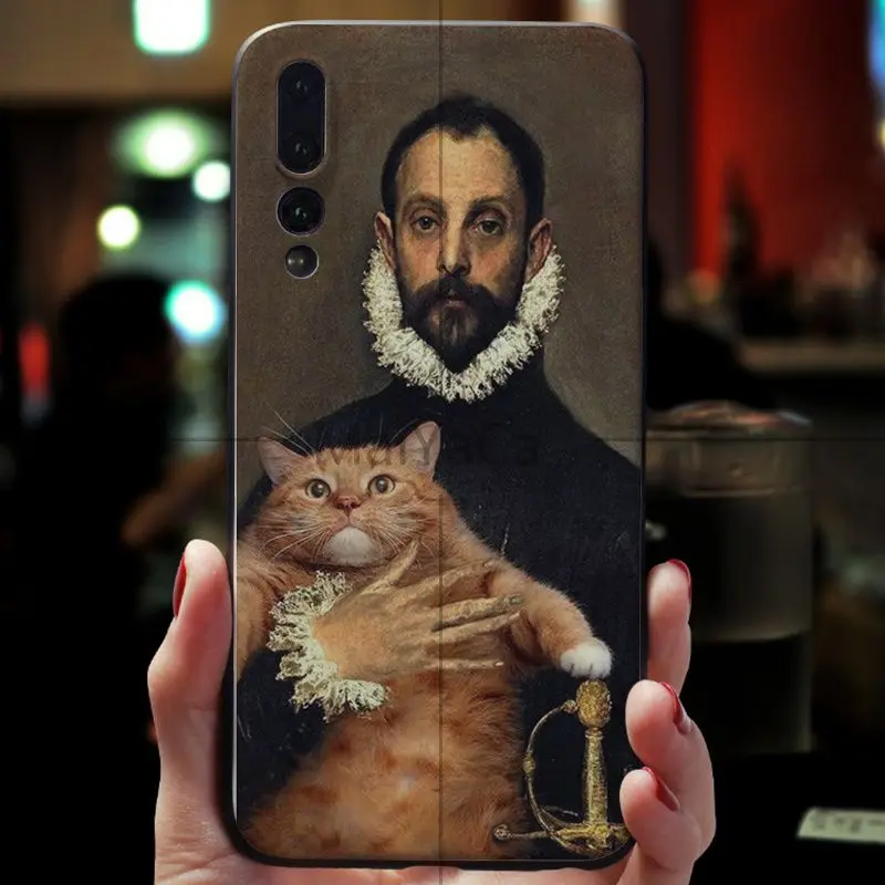 Monla Lisa oil painting cat