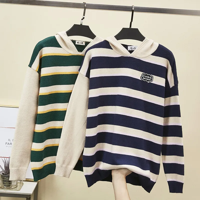 Loose Stripe 2019 New Soft Women Fall Female Knitted Sweater Pullover Sueter Mujer Winter Long Sleeve Fashion Casual Sweaters
Loose Stripe 2019 New Soft Women Fall Female Knitted Sweater Pullover Sueter Mujer Winter Long Sleeve Fashion Casual Sweaters