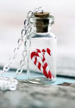 10pcs/lot red Christmas Candy Cane necklace glass bottle charm pendant necklace- unique and fun Christmas gift
10pcs/lot red Christmas Candy Cane necklace glass bottle charm pendant necklace- unique and fun Christmas gift