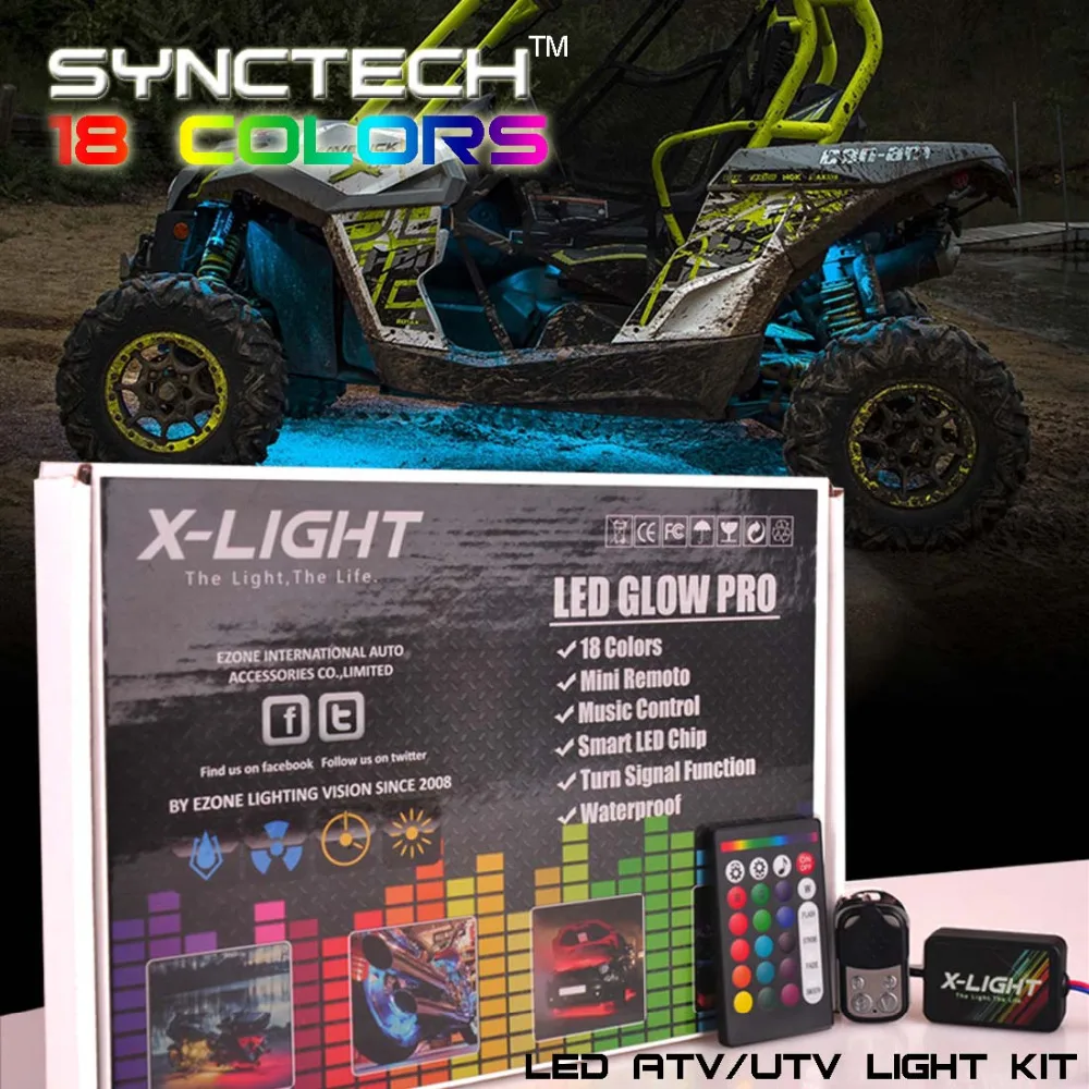 10 шт. X LIGHT ATV UTV набор светодиодного освещения для нижнего тела с подсветкой |