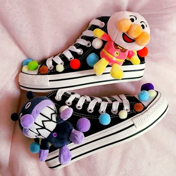 Spring and autumn custom high-top canvas shoes bread superman cute cartoon original thick-soled high-heeled casual shoes.
Spring and autumn custom high-top canvas shoes bread superman cute cartoon original thick-soled high-heeled casual shoes.