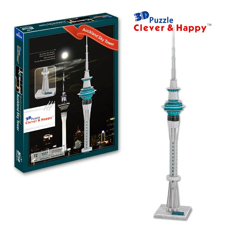 2013 new clever&happy land 3d puzzle model Auckland Sky Tower adult drawings diy model for boy paper learning & education
2013 new clever&happy land 3d puzzle model Auckland Sky Tower adult drawings diy model for boy paper learning & education