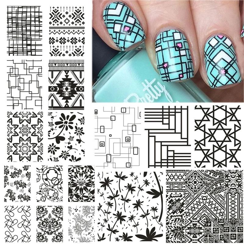 20 Designs for Choices Lace Flower Leaf Geometry Pattern Image Painting Stamp Plate Nail Art Template Stencil Manicure DIY Tool
20 Designs for Choices Lace Flower Leaf Geometry Pattern Image Painting Stamp Plate Nail Art Template Stencil Manicure DIY Tool