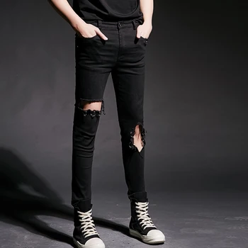 New 2019 Designer Black Skinny Ripped Stretch Slim Hip Hop Swag Man Casual Jeans
New 2019 Designer Black Skinny Ripped Stretch Slim Hip Hop Swag Man Casual Jeans
