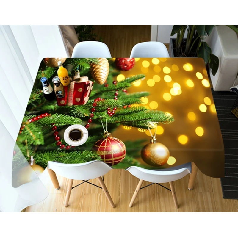 Christmas Gift Theme 3D Pattern Tablecloth Dustproof Thicken Cotton Rectangular/Round Table Cloth for Wedding Picnic Party
Christmas Gift Theme 3D Pattern Tablecloth Dustproof Thicken Cotton Rectangular/Round Table Cloth for Wedding Picnic Party