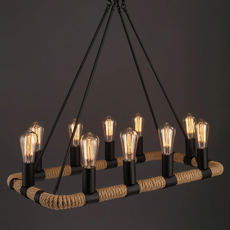 Hemp Rope Pendant Lighting Lamp Lights Wrought Iron Retro American Country Cafe Lamps And Lanterns PLHR14
Hemp Rope Pendant Lighting Lamp Lights Wrought Iron Retro American Country Cafe Lamps And Lanterns PLHR14