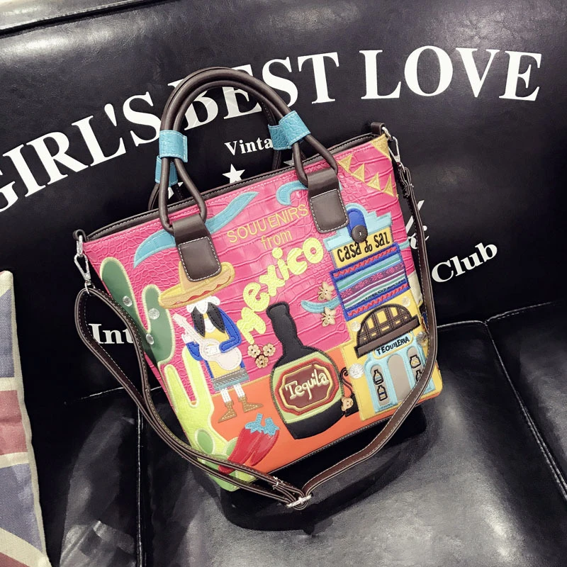 Women Handbags Italy Luxury Brand Braccialini Casual Messenger Bag Cartoon Tote Ladies Crossbody Bags