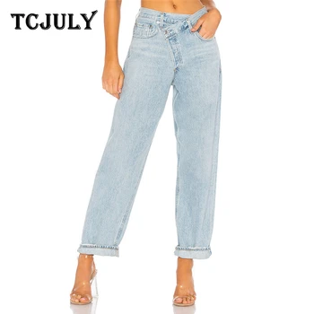 TCJULY 100% Cotton Streetwear Loose Casual Jeans For Women Fashion Bevel Zipper Straight Bleached Washed Blue Denim Jeans Pants
TCJULY 100% Cotton Streetwear Loose Casual Jeans For Women Fashion Bevel Zipper Straight Bleached Washed Blue Denim Jeans Pants