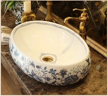 Oval Ceramic Counter Top Wash Basin Cloakroom Hand Painted Vessel Sink bathroom sinks blue and white decorative vessel sinks
Oval Ceramic Counter Top Wash Basin Cloakroom Hand Painted Vessel Sink bathroom sinks blue and white decorative vessel sinks