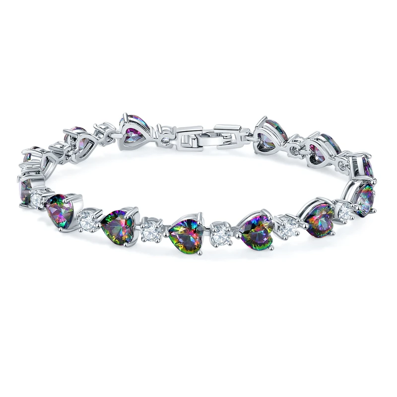 CARSINEL Charm Colorful Chain Link Bracelets for Women Girl Birthday Gifts Shining AAA Cubic Zircon Crystal Jewelry BR0197
CARSINEL Charm Colorful Chain Link Bracelets for Women Girl Birthday Gifts Shining AAA Cubic Zircon Crystal Jewelry BR0197