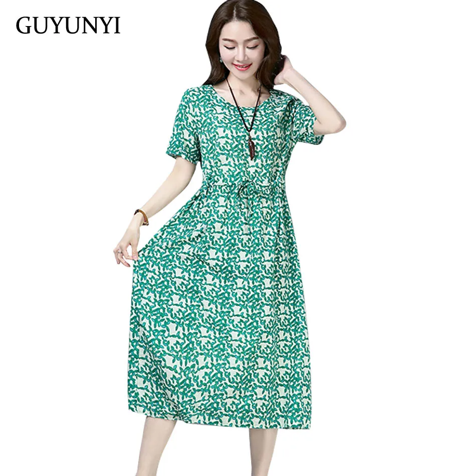 GUYUNYI Floral Print Dress Plus Size Women Clothes Cotton Linen Vintage Summer Dress vestidos femininos 2018 Party CX1001
GUYUNYI Floral Print Dress Plus Size Women Clothes Cotton Linen Vintage Summer Dress vestidos femininos 2018 Party CX1001