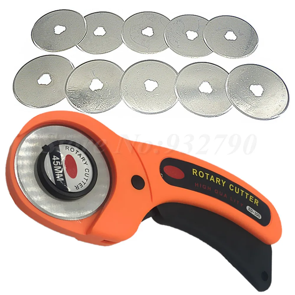 10pc 45mm Rotary Cutter Blades Replacement + 45mm Rotary Cutter Patchwork Fabric Leather Craft Sewing Quilting Cutting Tool
10pc 45mm Rotary Cutter Blades Replacement + 45mm Rotary Cutter Patchwork Fabric Leather Craft Sewing Quilting Cutting Tool