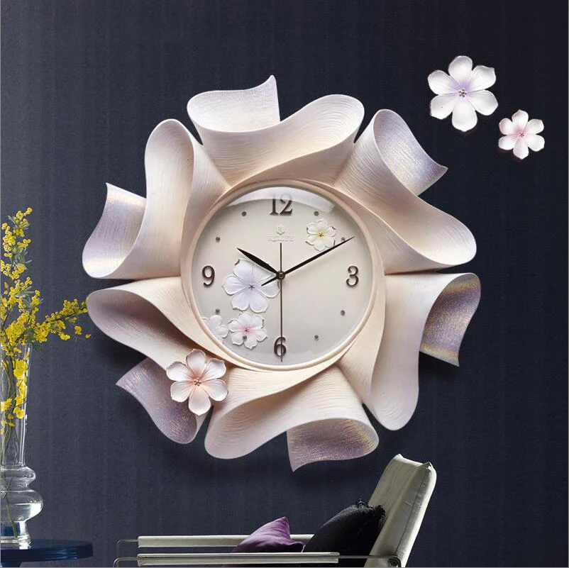 Modern Resin Creative Personality Embossed Flower Wall Clock Craft Accessories Home Livingroom Wall Sticker Mural Clock Ornament
Modern Resin Creative Personality Embossed Flower Wall Clock Craft Accessories Home Livingroom Wall Sticker Mural Clock Ornament