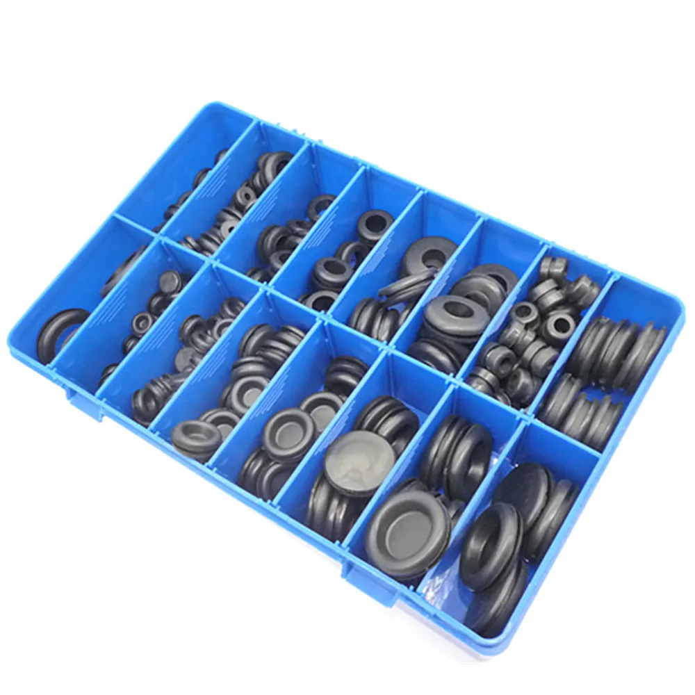 250pc Rubber Grommet Assortment Fastener Kit Blanking Sealing Gasket Seal Rings Kit Wiring Grommets Open Closed O Ring With Case
250pc Rubber Grommet Assortment Fastener Kit Blanking Sealing Gasket Seal Rings Kit Wiring Grommets Open Closed O Ring With Case