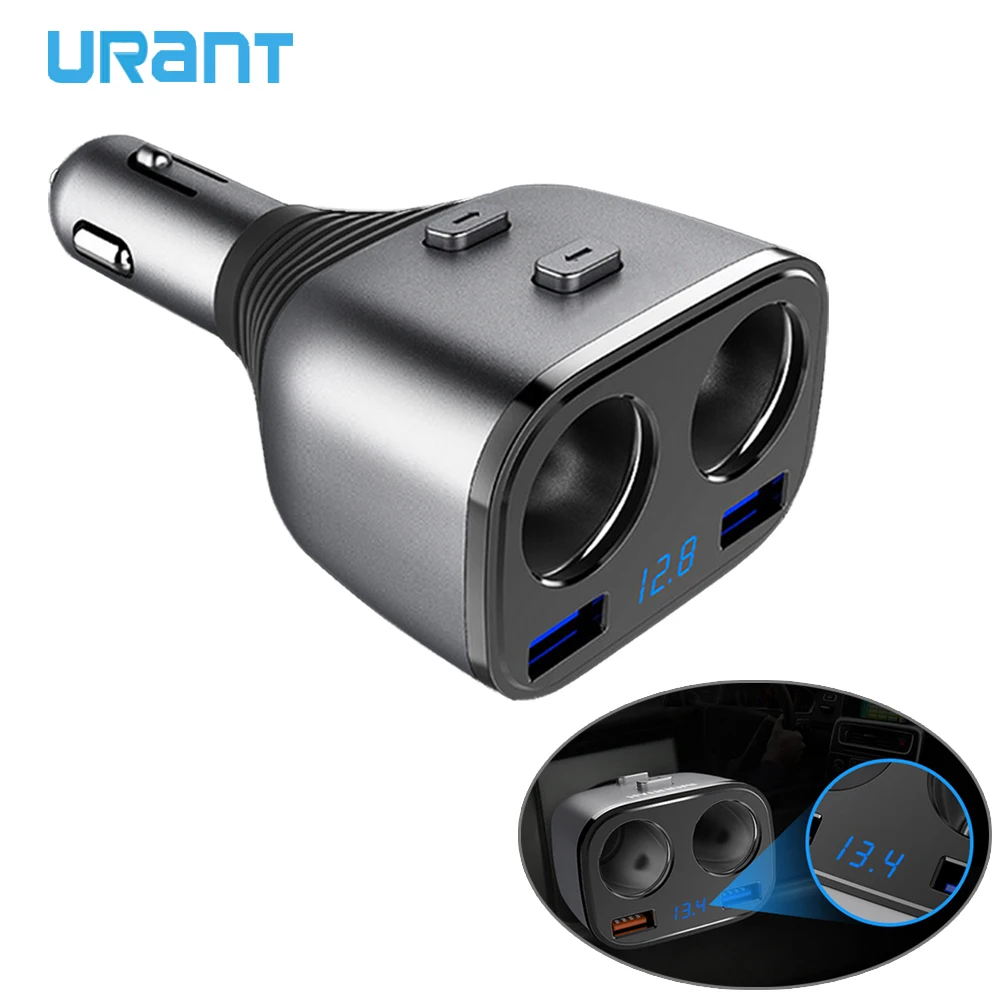 URANT USB Car Charger Fast Mobile Phone USB Charger with Cigarette Lighter Socket Splitter for iphone Xiaomi Redmi 4X Mi6 Huawei
URANT USB Car Charger Fast Mobile Phone USB Charger with Cigarette Lighter Socket Splitter for iphone Xiaomi Redmi 4X Mi6 Huawei
