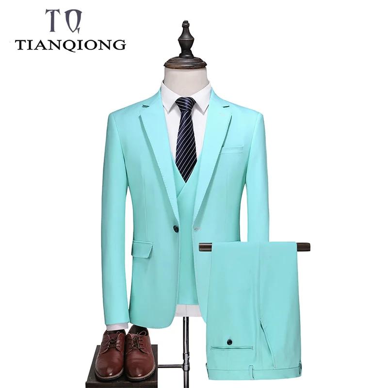 TIAN QIONG Turquoise Suit Men 2019 Classic Mens Suits with Pants Slim Fit Wedding Suits for Men Elegant Latest Coat Pant Designs
TIAN QIONG Turquoise Suit Men 2019 Classic Mens Suits with Pants Slim Fit Wedding Suits for Men Elegant Latest Coat Pant Designs