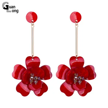GuanLong Trendy Dangle Fashion Acrylic Earrings for Women New Big Long Dangling Flowers Resin Earrings Female Jewelry Brincos
GuanLong Trendy Dangle Fashion Acrylic Earrings for Women New Big Long Dangling Flowers Resin Earrings Female Jewelry Brincos