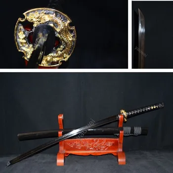 TOP QUALITY REAL FLAME HAMON CLAY TEMPERED BLACK FOLDED STEEL BLADE JAPANESE SAMURAI SWORD KATANA
TOP QUALITY REAL FLAME HAMON CLAY TEMPERED BLACK FOLDED STEEL BLADE JAPANESE SAMURAI SWORD KATANA