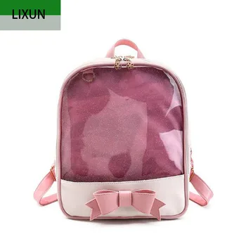 Brand Summer Candy Color PVC Transparent Bow Backpacks Jelly Zipper Women Clear Daily Backpack For Teenager Girls School Bag
Brand Summer Candy Color PVC Transparent Bow Backpacks Jelly Zipper Women Clear Daily Backpack For Teenager Girls School Bag