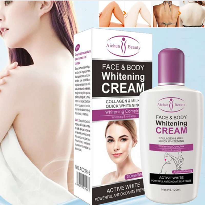 Aichun Body Cream For Dark Skin Bleaching Brightening Body Lotion Whitening Cream 120ml Private Parts Formula Armpit Whitener
Aichun Body Cream For Dark Skin Bleaching Brightening Body Lotion Whitening Cream 120ml Private Parts Formula Armpit Whitener