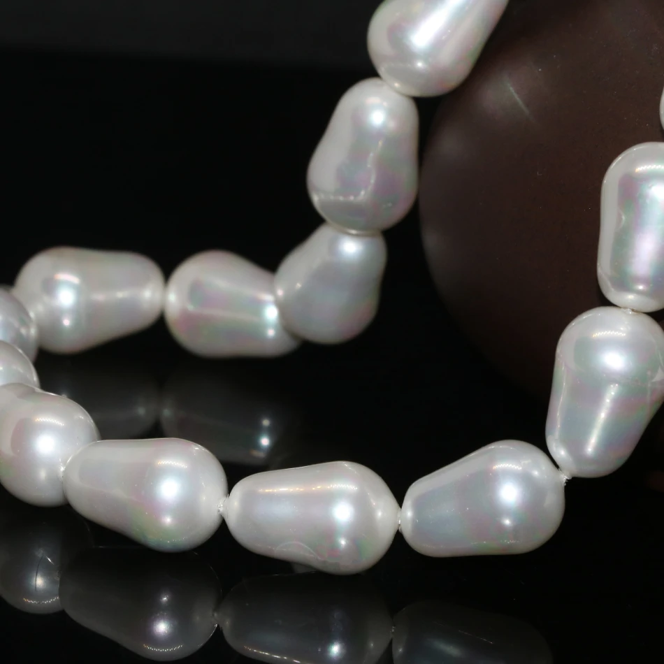12*18mm Natural White Teardrop Shell Pearl Fit for Diy Elegant Chain Necklaces for Women Loose Beads Jewelry Making 15inch B2267
12*18mm Natural White Teardrop Shell Pearl Fit for Diy Elegant Chain Necklaces for Women Loose Beads Jewelry Making 15inch B2267