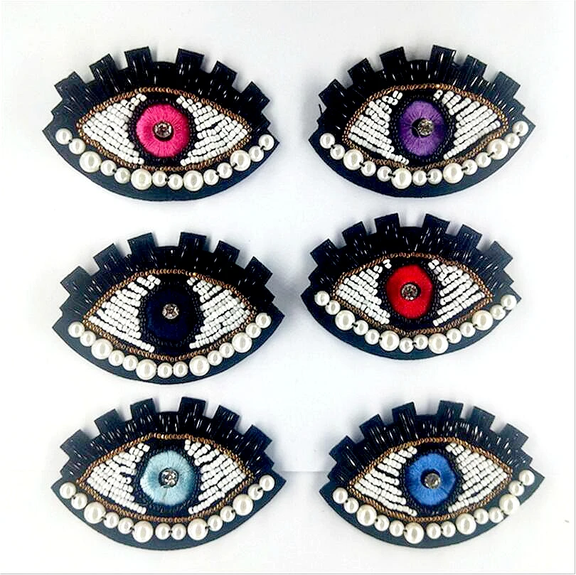 1Pcs Handmade bead Eye Beaded Patch for Clothing Iron on Beading Applique Clothes Shoes Bags Decoration Patch DIY Apparel
1Pcs Handmade bead Eye Beaded Patch for Clothing Iron on Beading Applique Clothes Shoes Bags Decoration Patch DIY Apparel