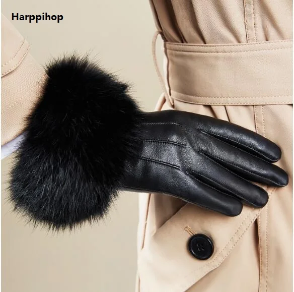 Leather gloves female winter the cashmere touch screen leather gloves women's real rabbit fur rabbit hair mittens HP513-02
Leather gloves female winter the cashmere touch screen leather gloves women's real rabbit fur rabbit hair mittens HP513-02