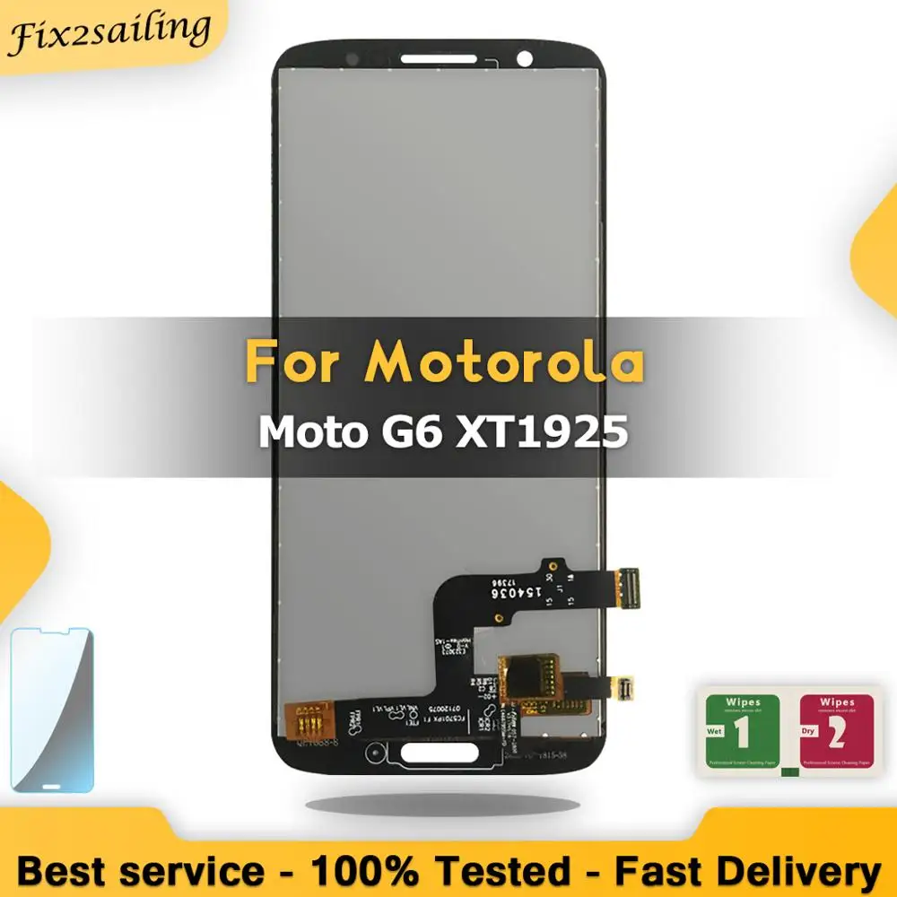 100% протестированный ЖК-дисплей для Motorola Moto G6 XT1925 сенсорный экран в сборе замена