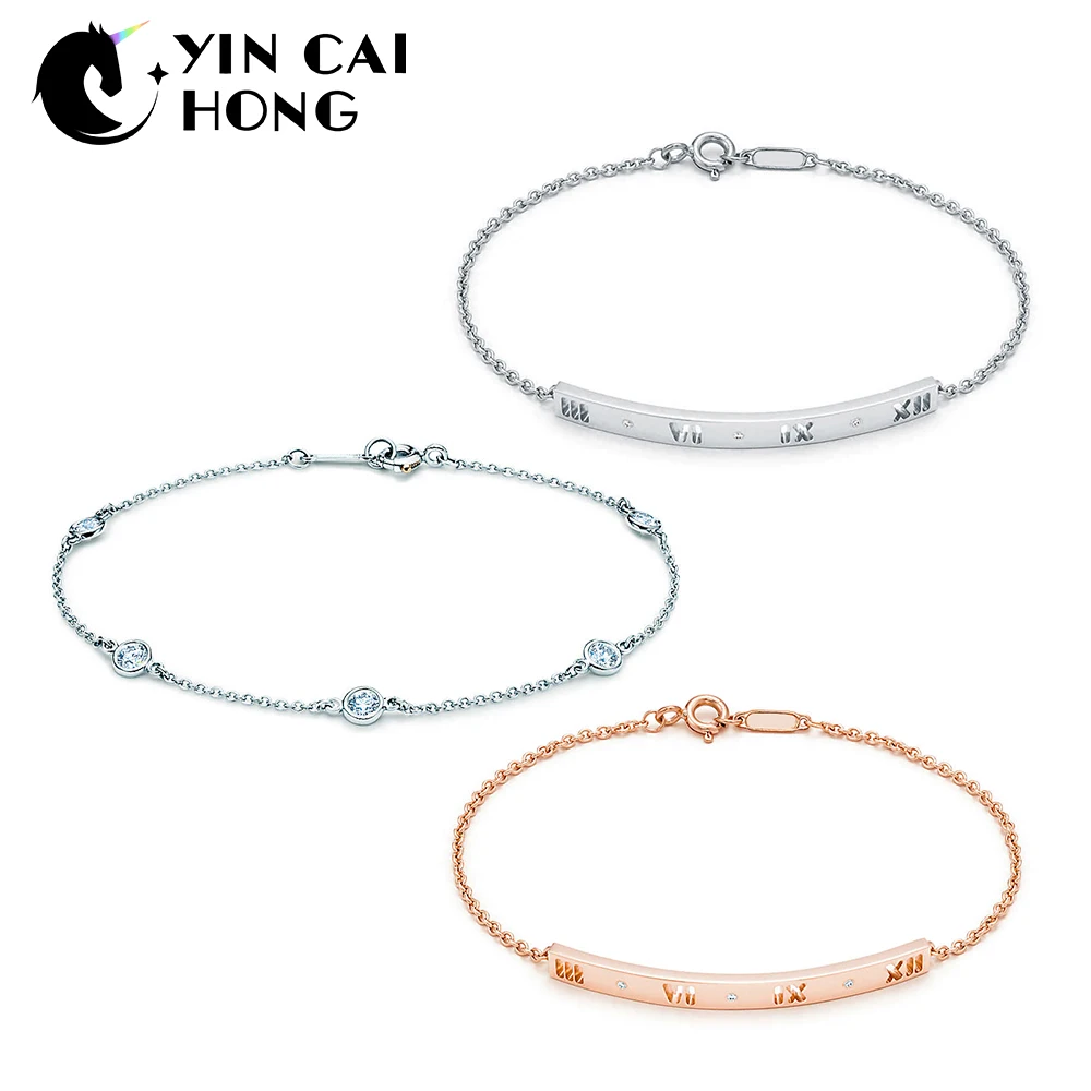 YCH 100% 925 Sterling Silver Charm Original Vintage Rose Gold Digital Bracelet Glamorous Zirconium Gemstone Bracelet TIFF
YCH 100% 925 Sterling Silver Charm Original Vintage Rose Gold Digital Bracelet Glamorous Zirconium Gemstone Bracelet TIFF