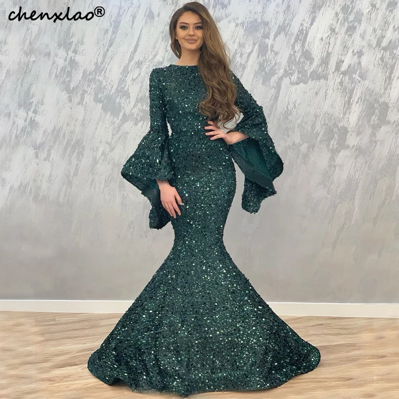 2019 New Listing Dark Green Evening Dresses Long Jewel-Neck Full Sleeves Mermaid Evening Dress Formal Gowns Vestidos
2019 New Listing Dark Green Evening Dresses Long Jewel-Neck Full Sleeves Mermaid Evening Dress Formal Gowns Vestidos