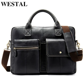 WESTAL men's briefcase bag men's genuine leather laptop bag men office bag for men's porte document business handbag tote 7212
WESTAL men's briefcase bag men's genuine leather laptop bag men office bag for men's porte document business handbag tote 7212