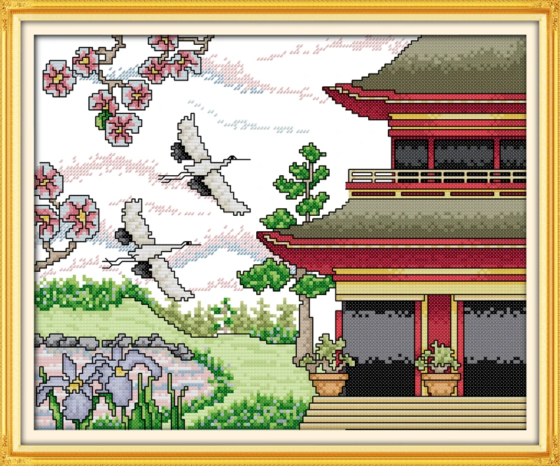 Cranes are back DMC Cross Stitch cotton In 11CT 14CT DIY Needlework Counted Cross Stitch Kits For Embroidery Crafts Home Decor
Cranes are back DMC Cross Stitch cotton In 11CT 14CT DIY Needlework Counted Cross Stitch Kits For Embroidery Crafts Home Decor