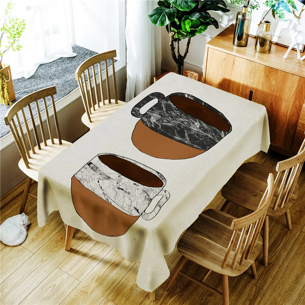 Korean 3D tablecloth Cartoon Grey Coffee Cup Pattern Polyester Rectangular Table cloth Wedding Party Table Cover Home Decoration
Korean 3D tablecloth Cartoon Grey Coffee Cup Pattern Polyester Rectangular Table cloth Wedding Party Table Cover Home Decoration