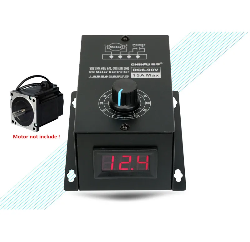 DC motor speed controller Universal reversible PWM module 15A 6-90V Support PLC control Y
DC motor speed controller Universal reversible PWM module 15A 6-90V Support PLC control Y