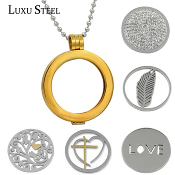 LUXUSTEEL Clearance Stock Round Gold Color Openable Holder Locket Pendant Fit 38mm DIY My Coin Discs New Fashion Design
LUXUSTEEL Clearance Stock Round Gold Color Openable Holder Locket Pendant Fit 38mm DIY My Coin Discs New Fashion Design