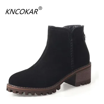 KNCOKAR Winter 2018 new short boots women's frosted leather boots thick and Martin boot fashion short boots
KNCOKAR Winter 2018 new short boots women's frosted leather boots thick and Martin boot fashion short boots