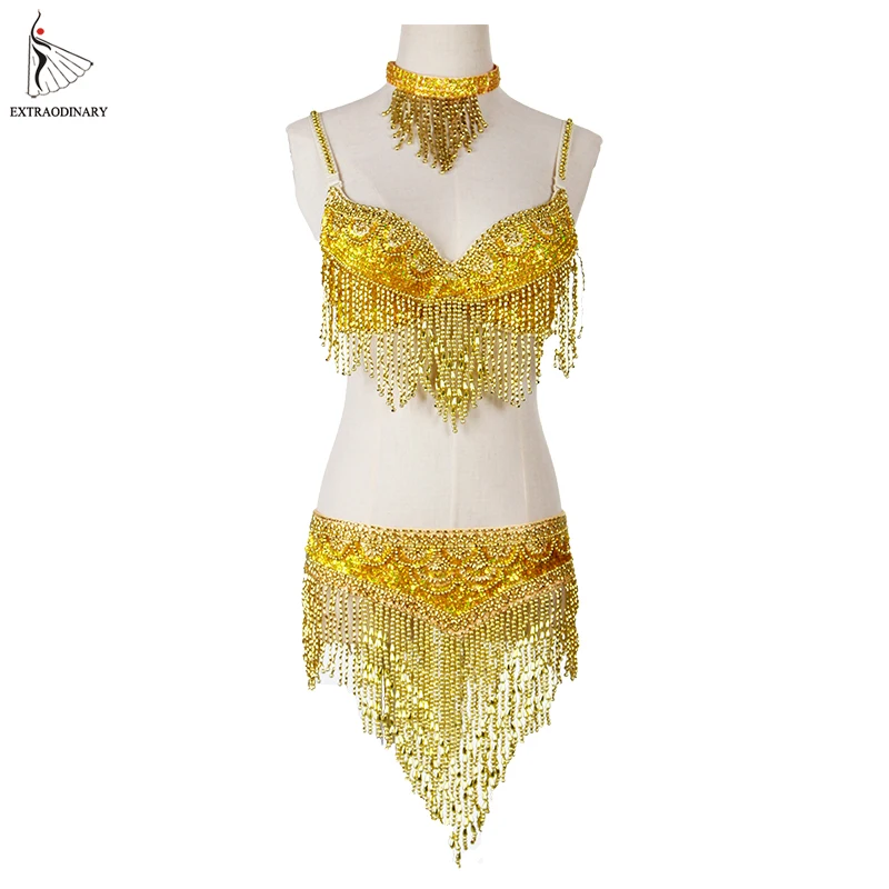 2016 Women Bellydance Clothes Eastern Style Beaded Top and Belt 2pcs Set Costumes for Belly Dance Bra Costume with Necklace
2016 Women Bellydance Clothes Eastern Style Beaded Top and Belt 2pcs Set Costumes for Belly Dance Bra Costume with Necklace