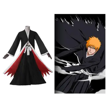Free Shipping Anime Bleach Cosplay Kurosaki ichigo Costume Ichigo Kurosaki Men Black Cloak Masks Tops And Pants Set
Free Shipping Anime Bleach Cosplay Kurosaki ichigo Costume Ichigo Kurosaki Men Black Cloak Masks Tops And Pants Set