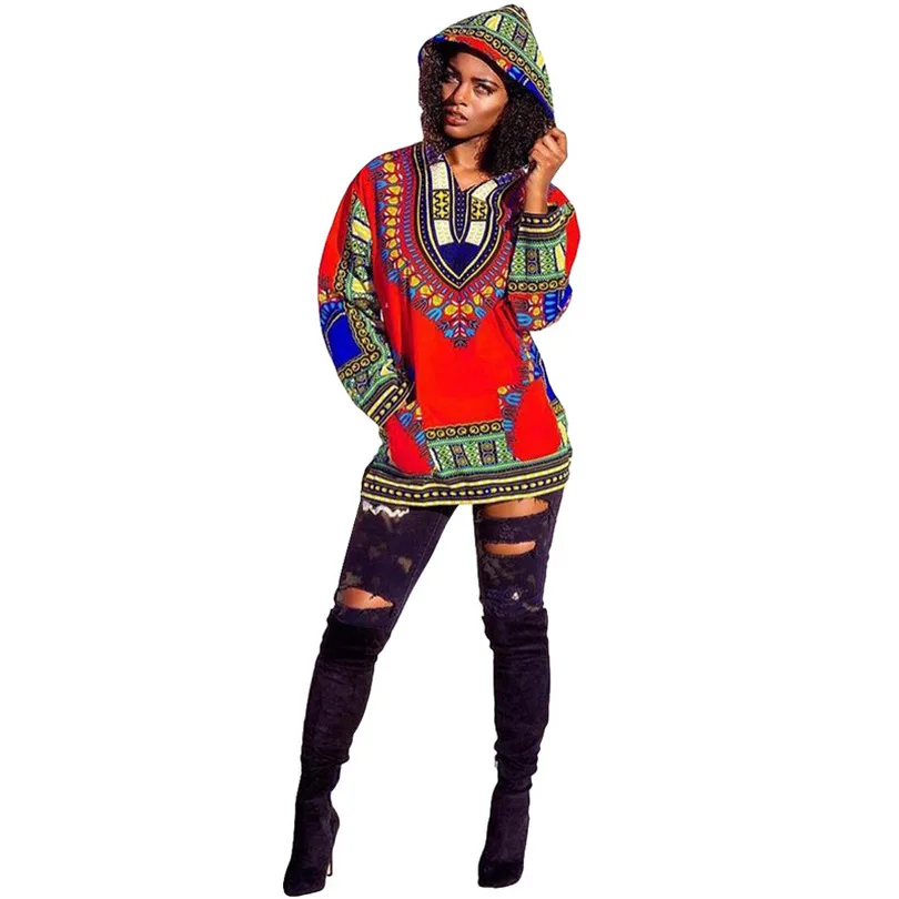 Dashiki with Hood 100% Cotton Unisex Royal Customize Fashion Hoodies Shirts African Clothes for | Тематическая одежда и
