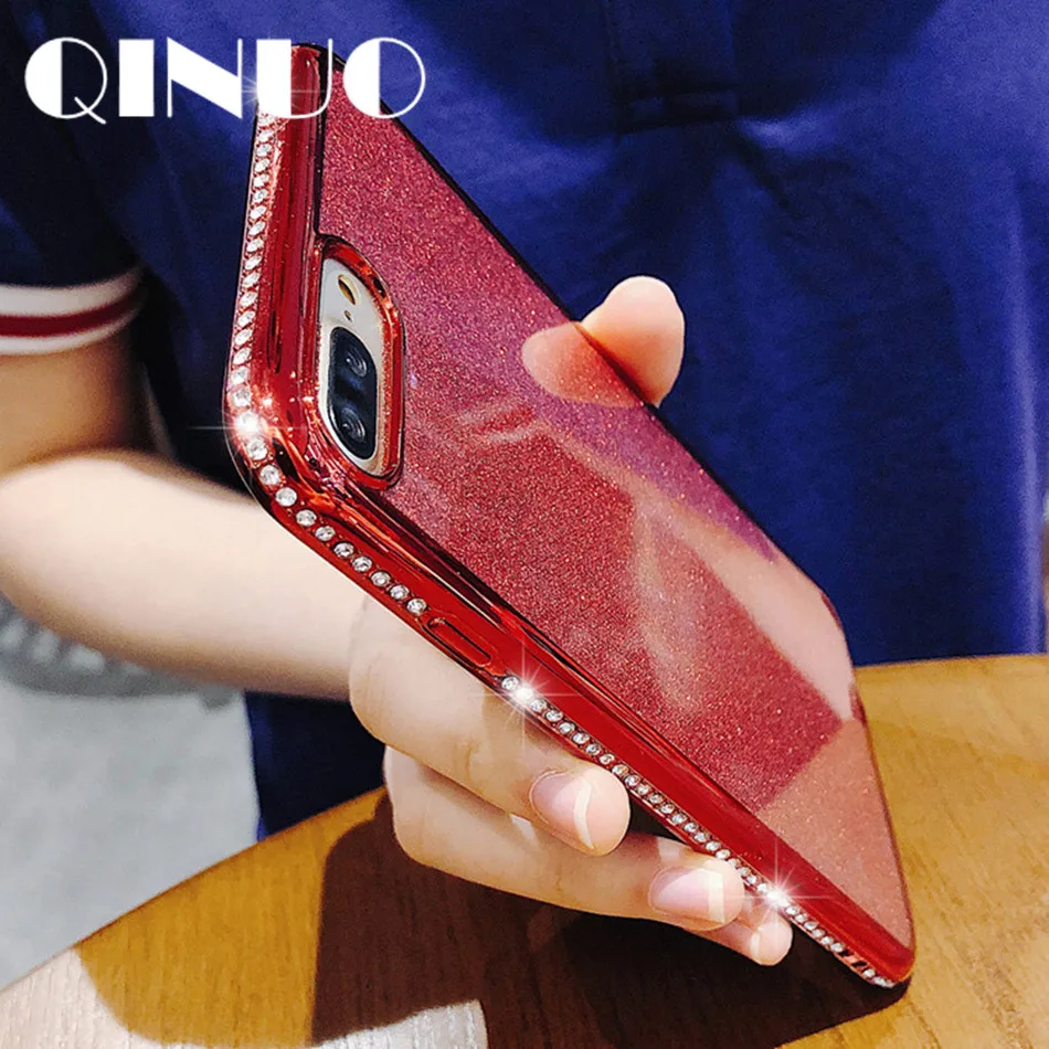 Rhinestone Shining Case For iPhone 11 Pro 2019 7 8 6 6S Plus X XS Max XR Soft Glitter Diamond Cover Telefon kilifi Phone Bumper
Rhinestone Shining Case For iPhone 11 Pro 2019 7 8 6 6S Plus X XS Max XR Soft Glitter Diamond Cover Telefon kilifi Phone Bumper