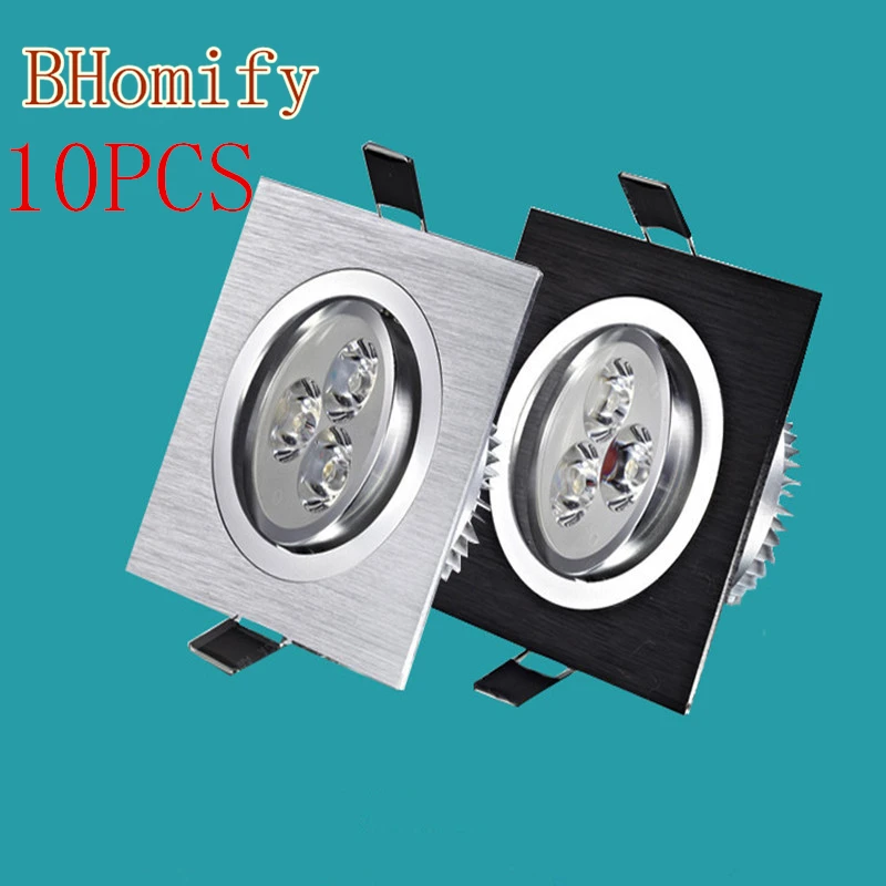 10X LED Down Light Square 9W Downlight dimmable Recessed Led Ceiling Spot Light Lamp AC110/220VAC85-265V +Driver Indoor lighting
10X LED Down Light Square 9W Downlight dimmable Recessed Led Ceiling Spot Light Lamp AC110/220VAC85-265V +Driver Indoor lighting