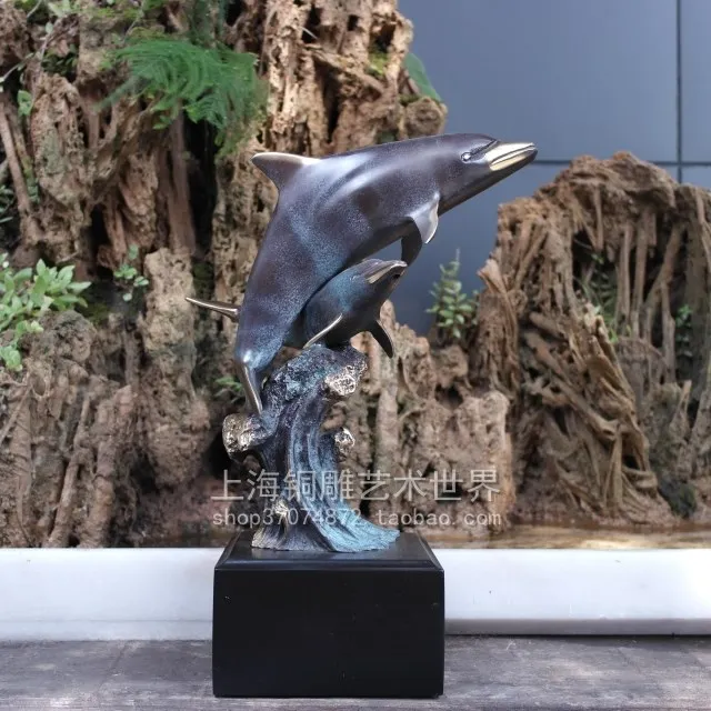 The copper sculpture crafts sculpture Double Dolphin wedding gifts housewarming gift boutique BRASS statue ornaments
The copper sculpture crafts sculpture Double Dolphin wedding gifts housewarming gift boutique BRASS statue ornaments