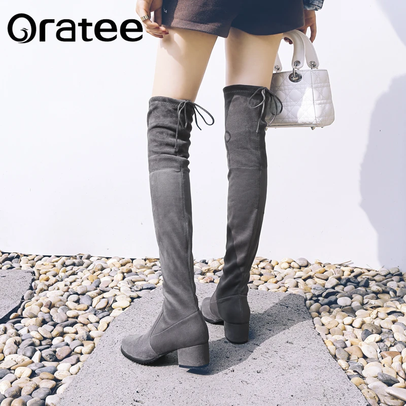 New Ladies Autumn/Spring Shoes Square High Heel Women Over The Knee Boots Scrub Black Woman Motorcycle Boots Plus Size 34-43
New Ladies Autumn/Spring Shoes Square High Heel Women Over The Knee Boots Scrub Black Woman Motorcycle Boots Plus Size 34-43