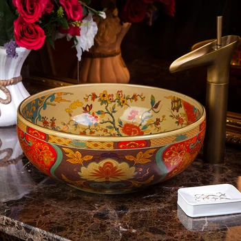 China Artistic Handmade Ceramic Bathroom Sinks Lavobo Round Counter top ceramic bathroom sink
China Artistic Handmade Ceramic Bathroom Sinks Lavobo Round Counter top ceramic bathroom sink