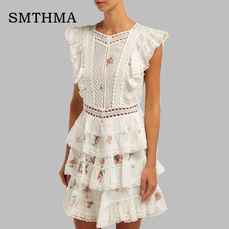 SMTHMA 2019 New arrival High Quality Runway printed Ruffle Lace dress women Summer holiday dress vestidos
SMTHMA 2019 New arrival High Quality Runway printed Ruffle Lace dress women Summer holiday dress vestidos