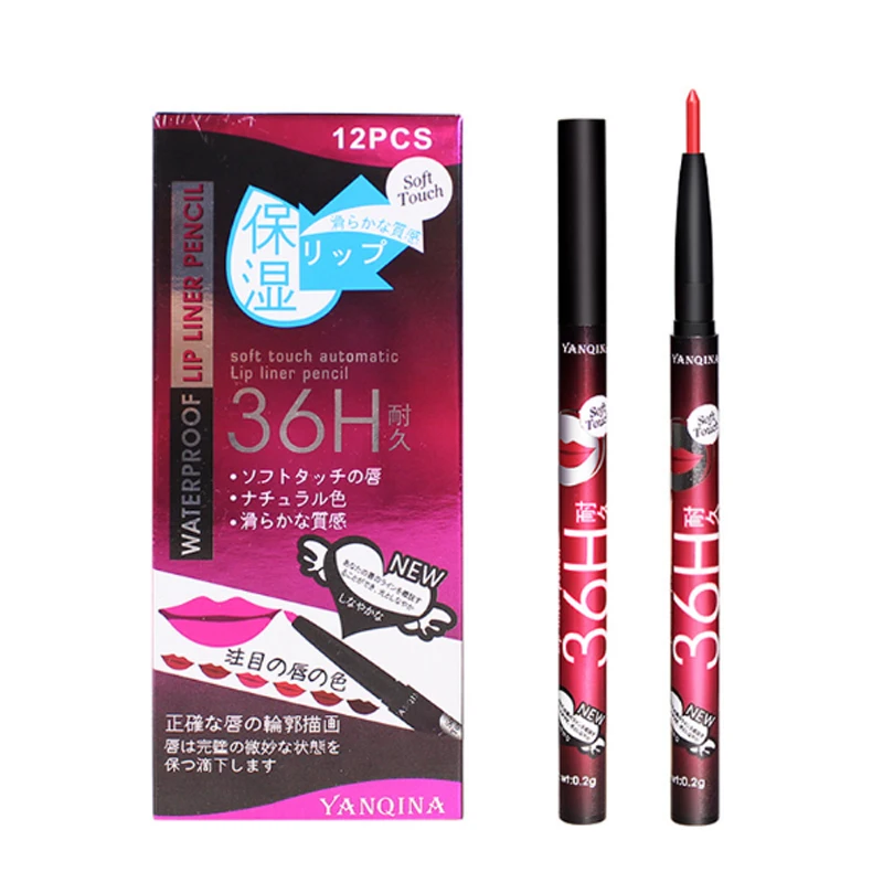 YANQINABrand Automatic Matte Lip Liner Lipstick pen Persistent Moisturizing Easy coloring lasting non decolorizing Lip cosmetics
YANQINABrand Automatic Matte Lip Liner Lipstick pen Persistent Moisturizing Easy coloring lasting non decolorizing Lip cosmetics