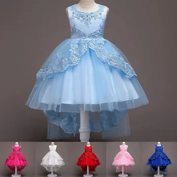 Girls Wedding Dresses Kids Summer Cotton Sleeveless Floral Princess Party Clothes Children Evening Ball Formal Trailing dress
Girls Wedding Dresses Kids Summer Cotton Sleeveless Floral Princess Party Clothes Children Evening Ball Formal Trailing dress