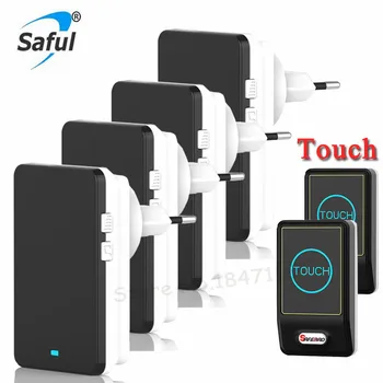 Touch Sensor EU/US Plug-in Waterproof Wireless Battery Doorbell Remote Control MP3 Electric Doorbells 2 Button + 4 Receivers
Touch Sensor EU/US Plug-in Waterproof Wireless Battery Doorbell Remote Control MP3 Electric Doorbells 2 Button + 4 Receivers